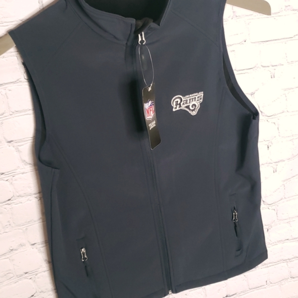 LA Rams Zip up Vest  Small - Picture 3 of 11